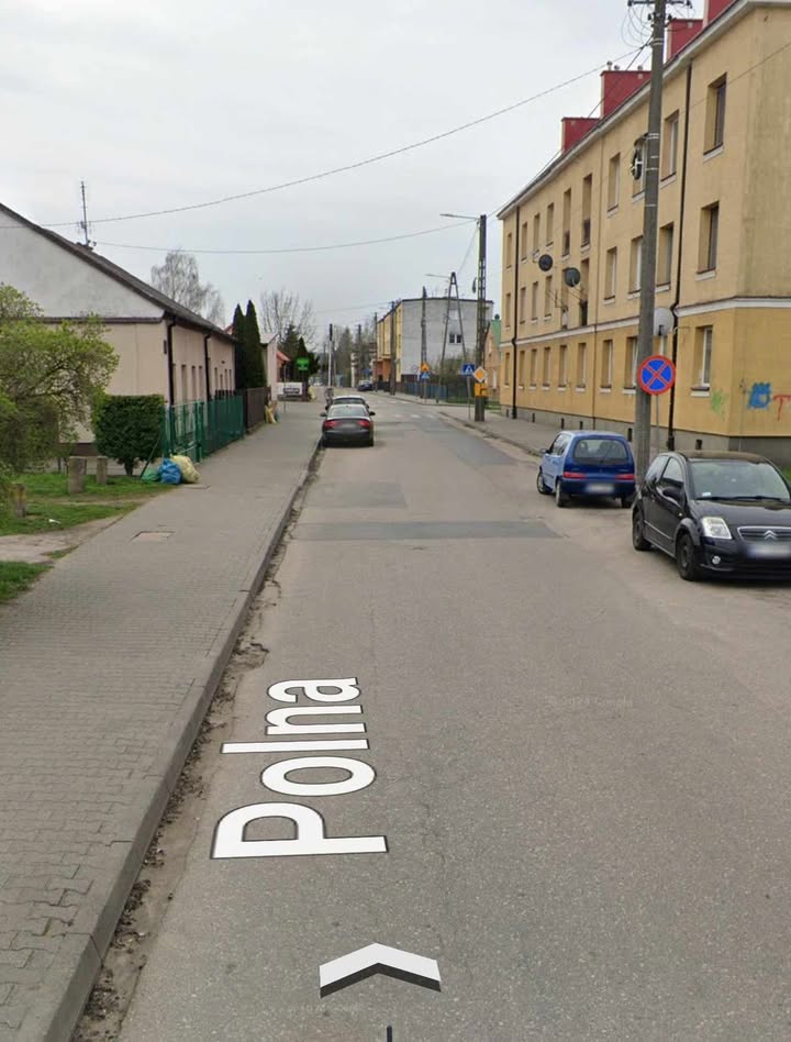 Koncepcja przebudowy ulicy Polnej i stworzenie dodatkowych miejsc postojowych.