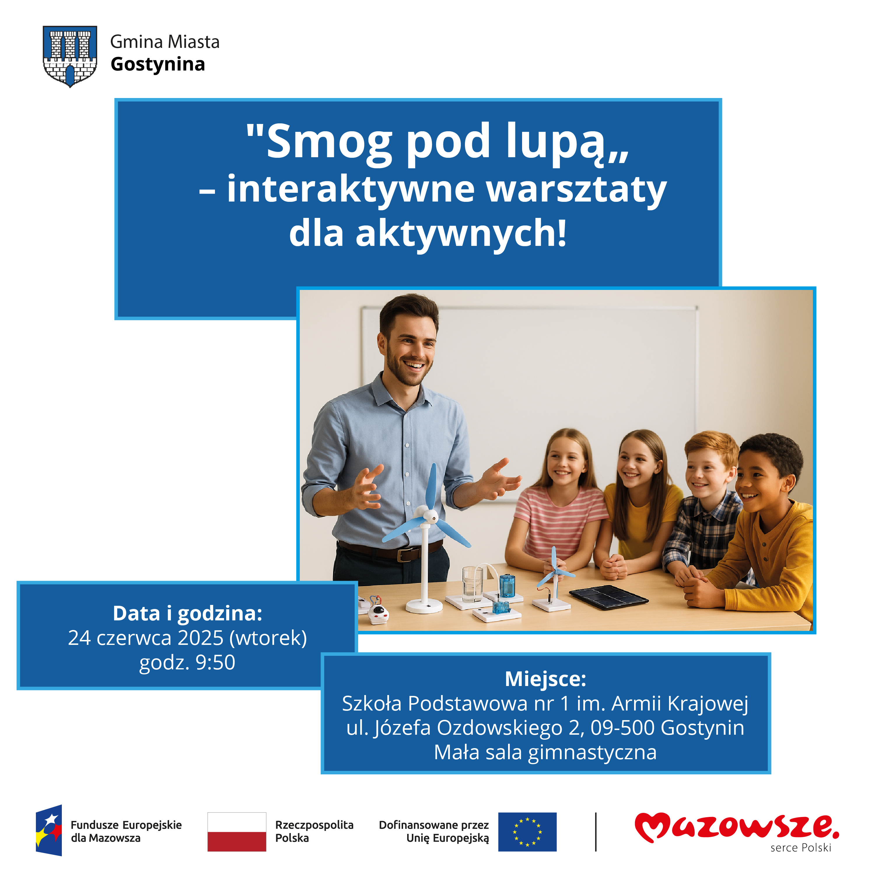 „Smog pod lupą” – edukacyjne warsztaty ekologiczne w SP nr 1 w Gostyninie