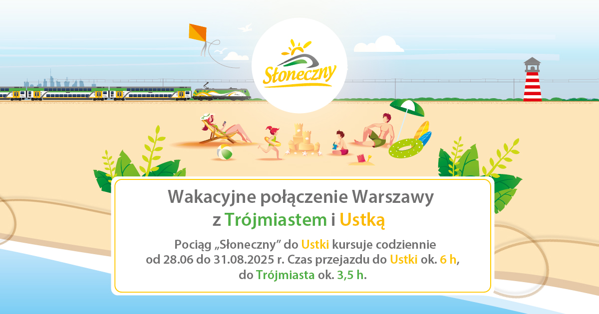 Pociąg "Słoneczny" Rusza do Ustki!