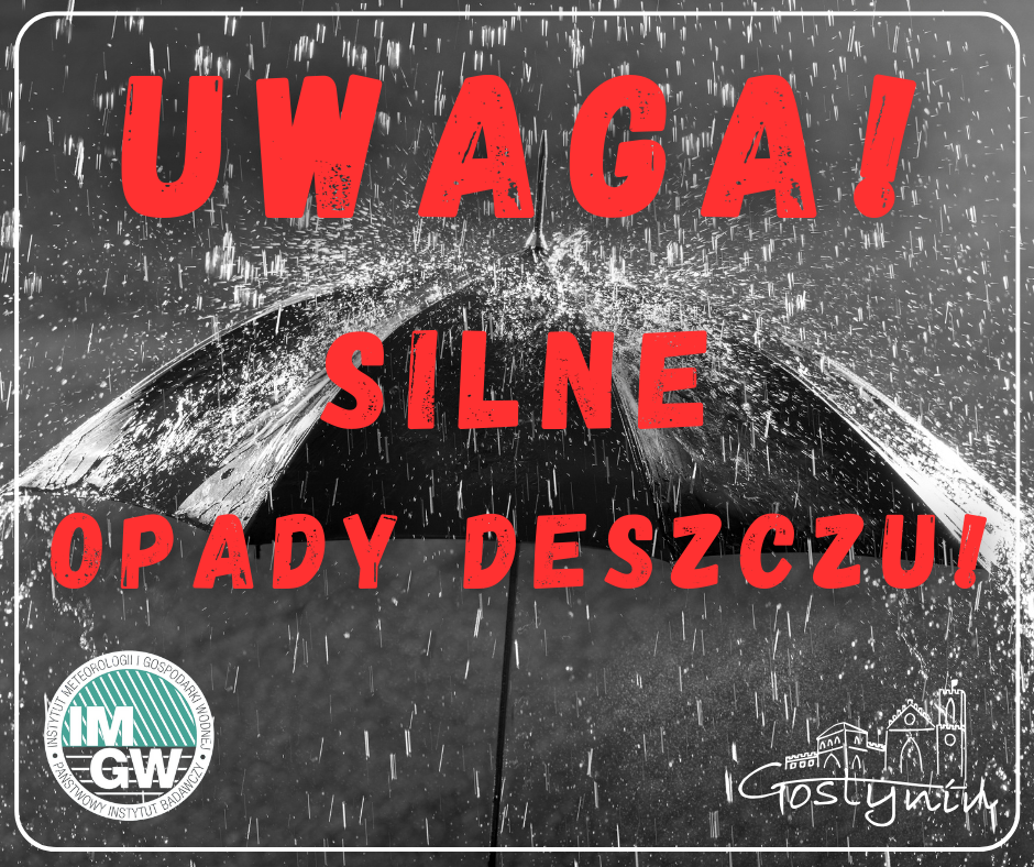 Uwaga! Intensywne opady deszczu!
