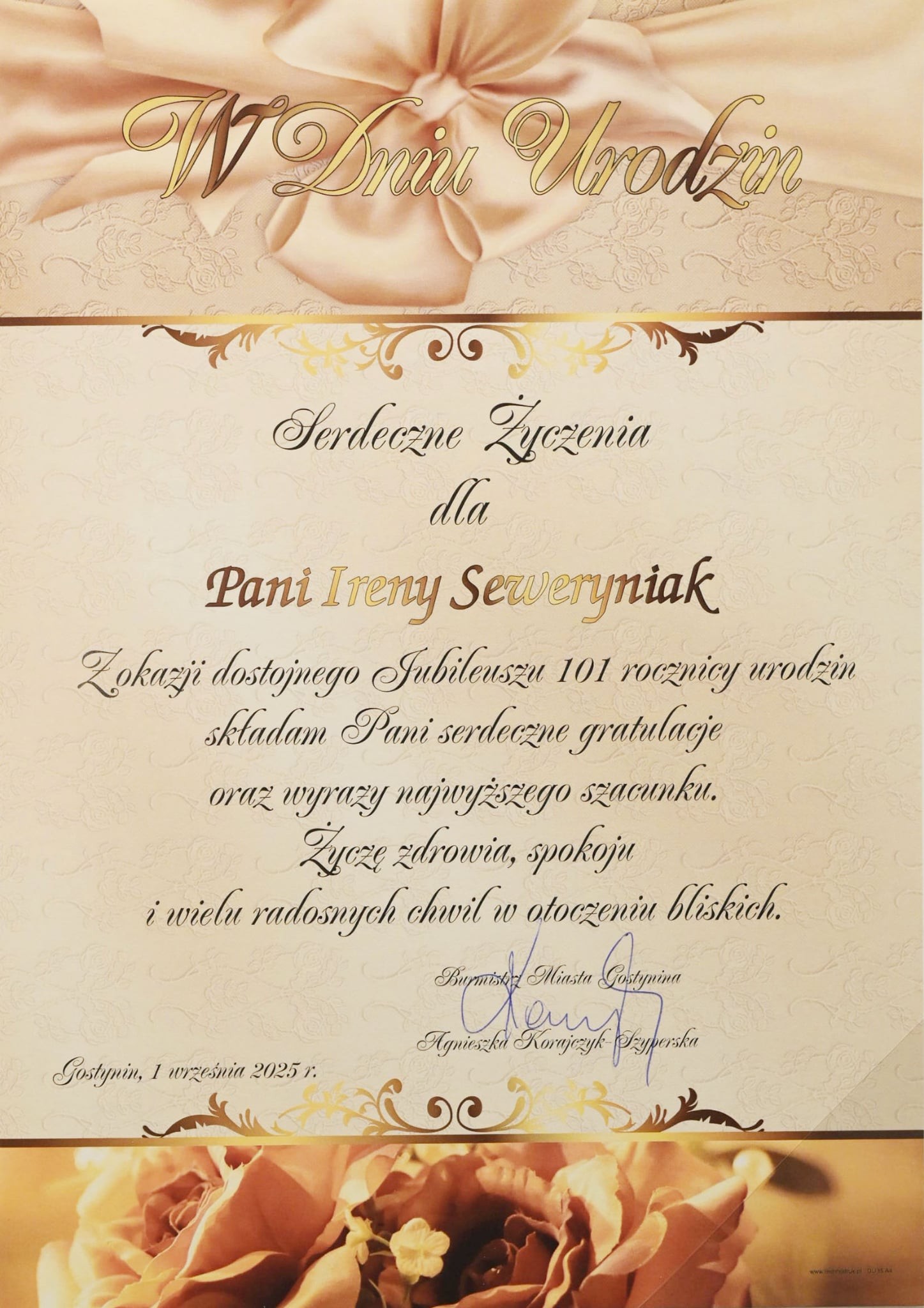 Dostojny Jubileusz 101 urodzin