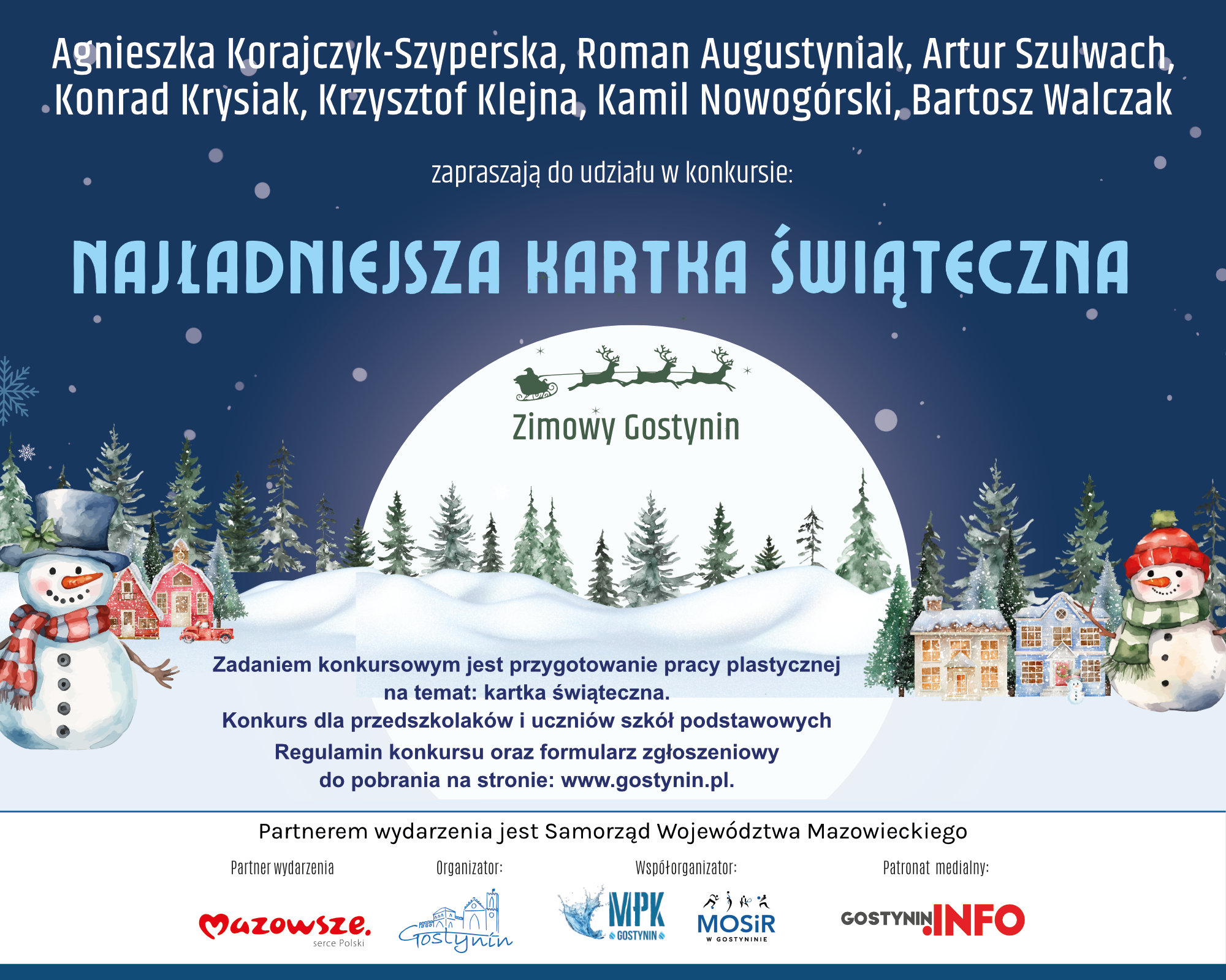 Zimowy Gostynin. Rusza konkurs „Najładniejsza Kartka Świąteczna"