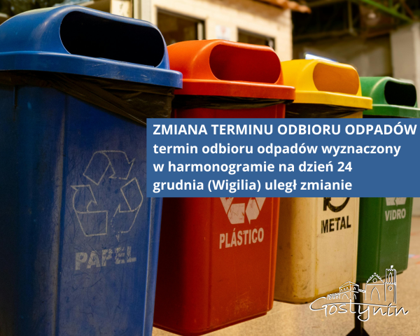 Zmiana terminu odbioru odpadów