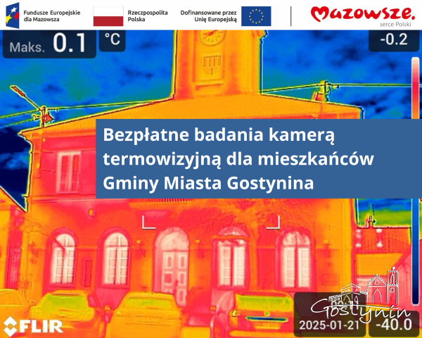 Bezpłatne badania kamerą termowizyjną dla mieszkańców Gminy Miasta Gostynina