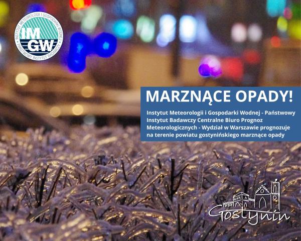 Uwaga! Opady marznącego deszczu!