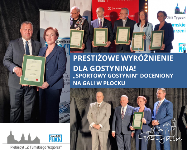 Prestiżowe wyróżnienie dla Gostynina! „Sportowy Gostynin” doceniony na gali w Płocku