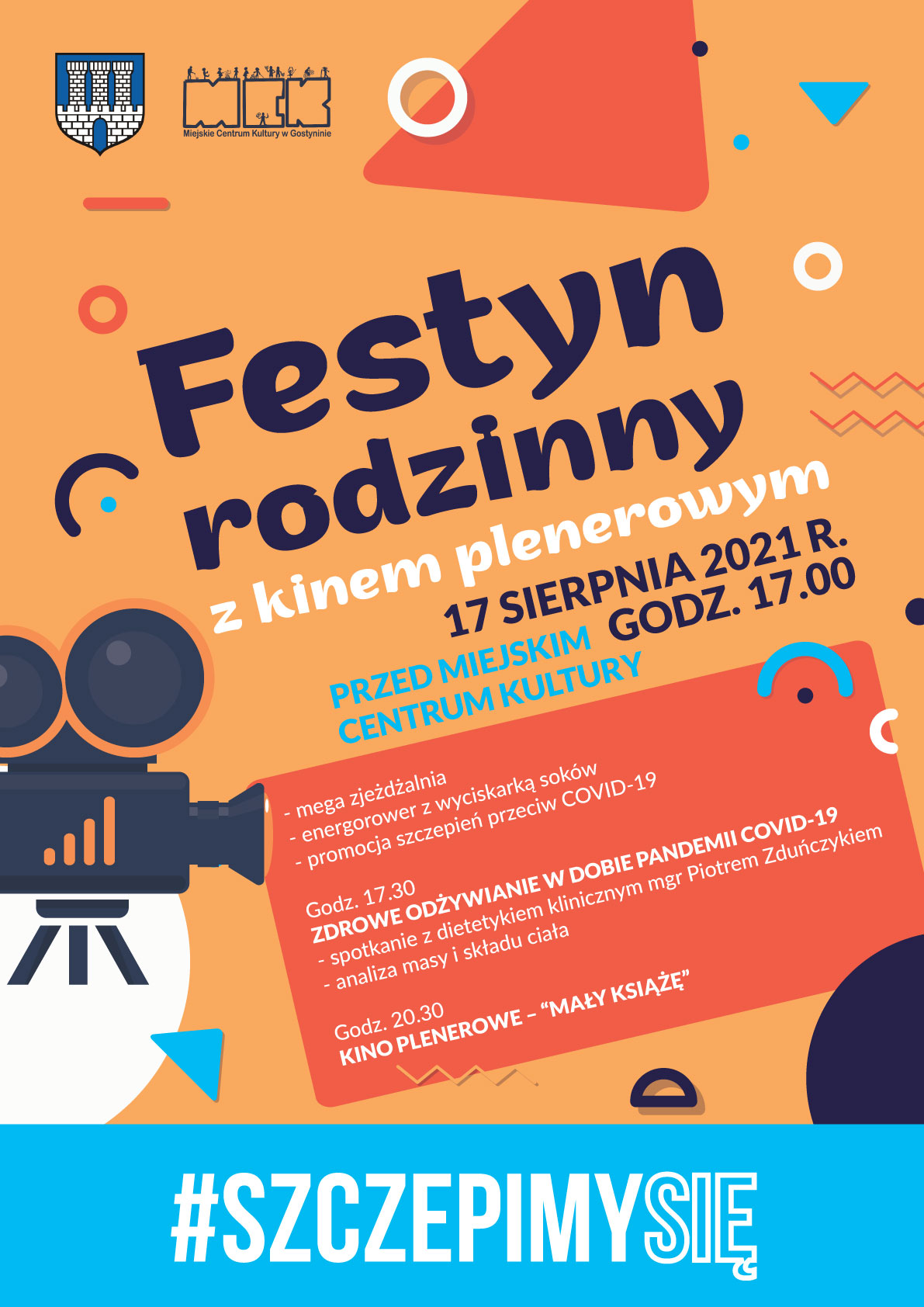 Spotkanie z dietetykiem i kino plenerowe, czyli festyn pod Miejskim Centrum Kultury