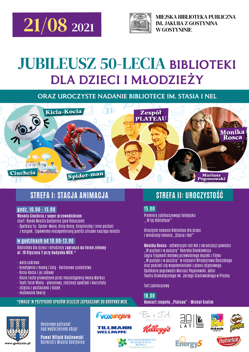 50-lecie istnienia i nadanie imienia Stasia i Nel Bibliotece dla dzieci i młodzieży