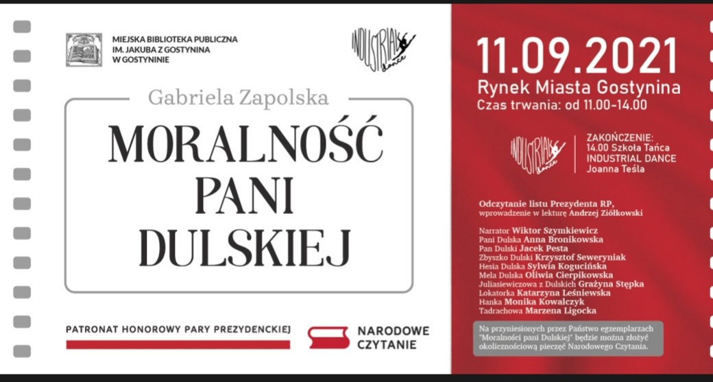 Narodowe Czytanie - Moralność pani Dulskiej Gabrieli Zapolskiej