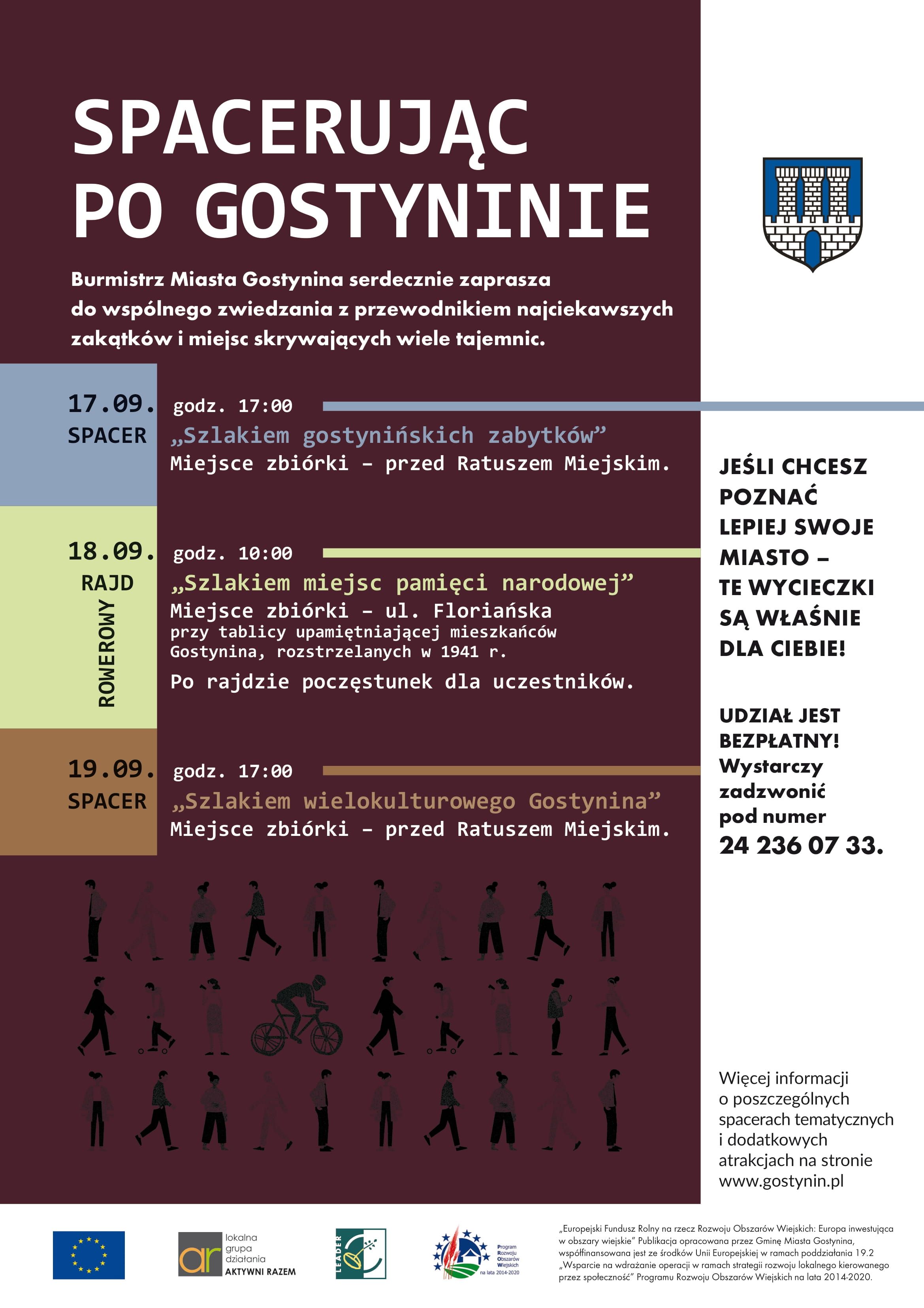 Spacerując po Gostyninie - spacery i rajd z przewodnikiem